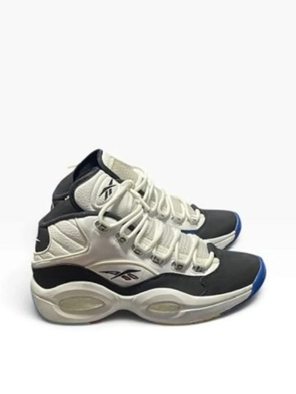 Reebok Question Mid Allen Iverson White Black Multicolor Sole Mens Size 8